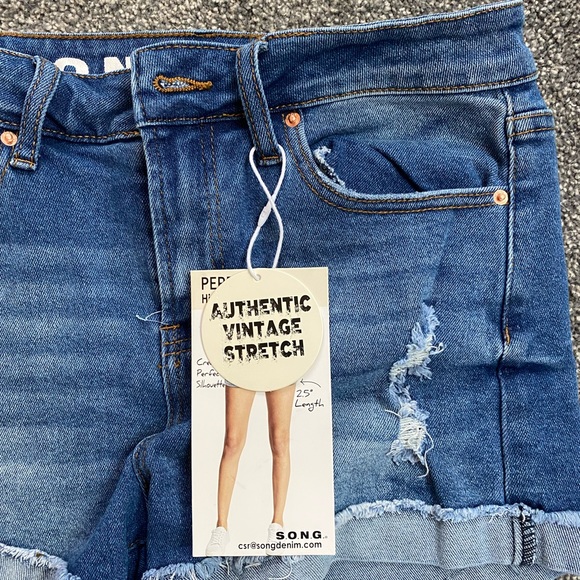 High Rise Jean Shorts - Picture 4 of 11